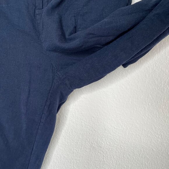 Nic+Zoe Womens Navy Blue Organic Linen Rumba Park Wide-Leg Crop Pant 12 - Picture 8 of 15